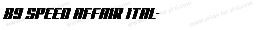 89 Speed Affair Ital字体转换